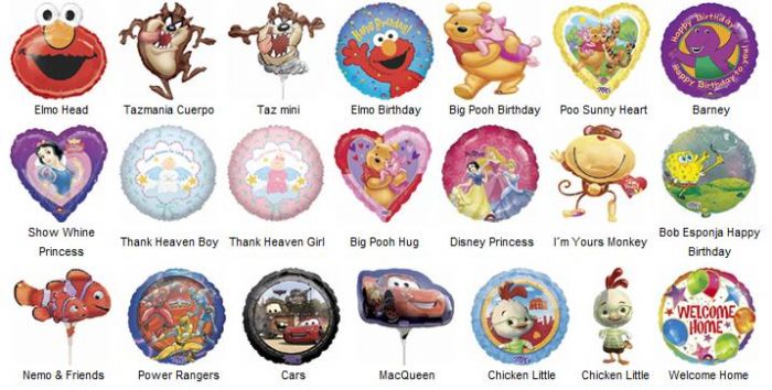 GLOBOS DE FIGURAS